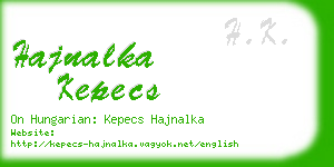 hajnalka kepecs business card